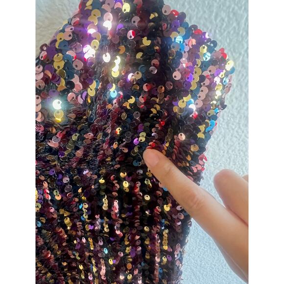NWT ZARA woman multicolor sequin mini dress size S - Picture 8 of 8